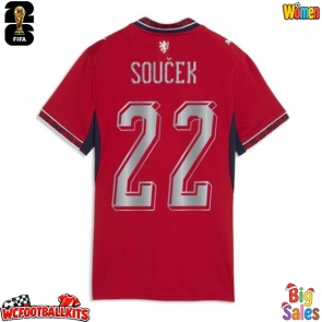 Czech Republic Tomas Soucek #22 Replica Home Stadium Shirt for Women World Cup 2026 Short Sleeve